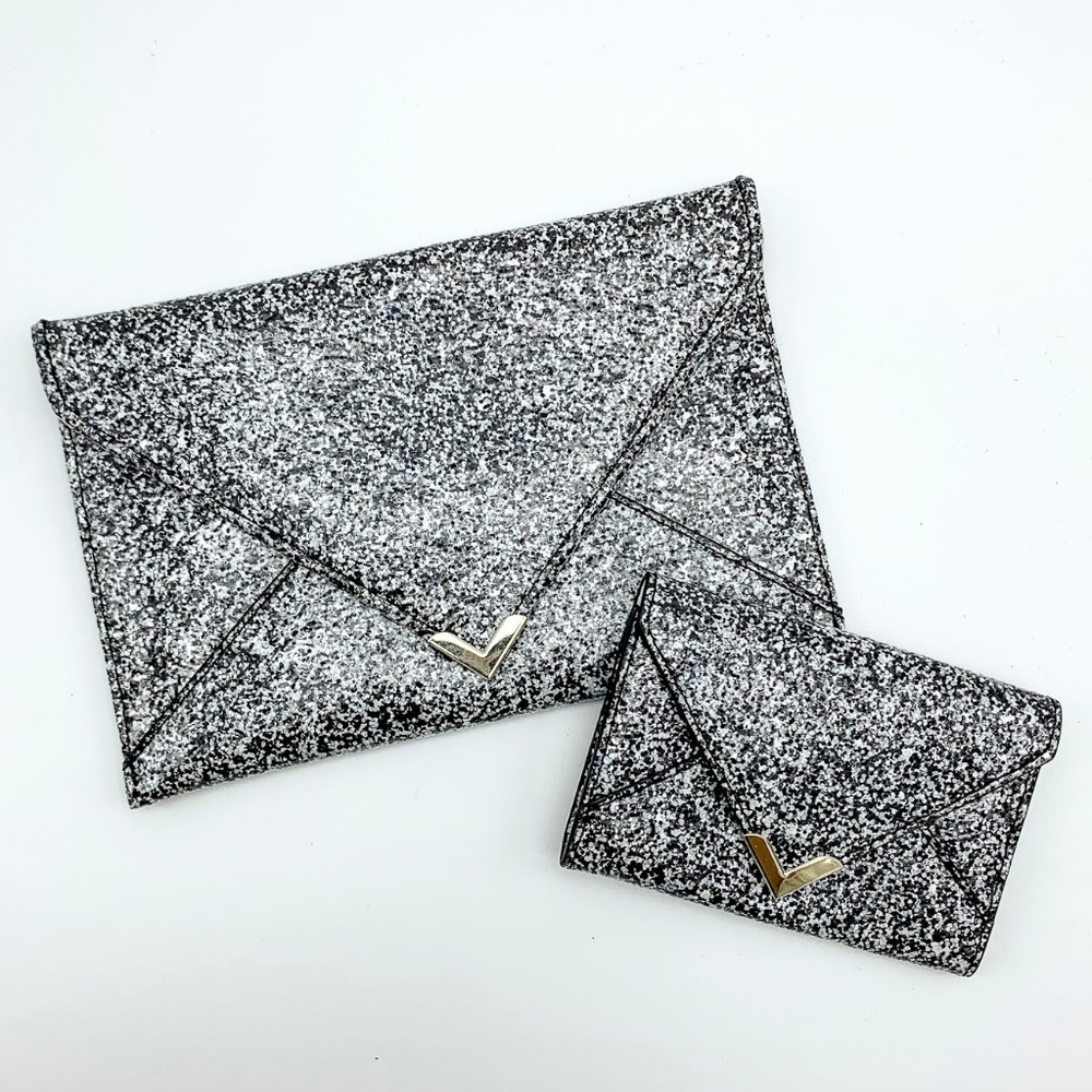 NWOT Patent Leather Card & Document Holder Set